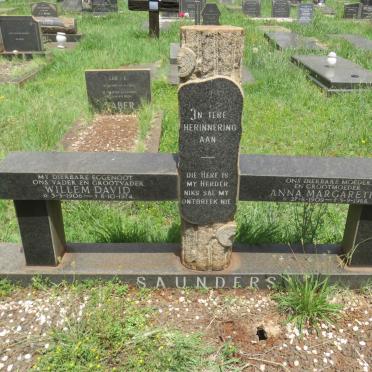 SAUNDERS Willem David 1906-1974 &amp; Anna Margaretha 1909-1988