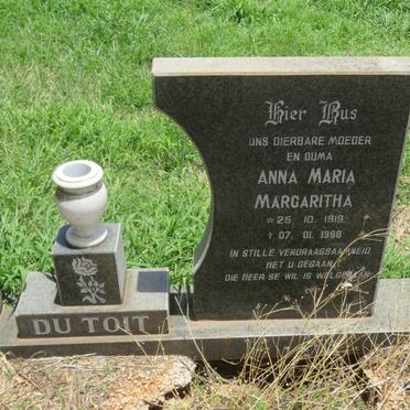 TOIT Johannes Arnoldus, du 1915-1981 &amp; Anna Maria Margaritha 1919-1998