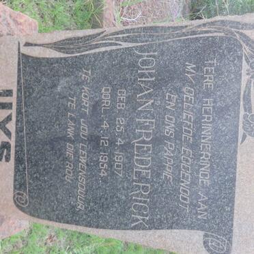 UYS Johan Frederick 1907-1954