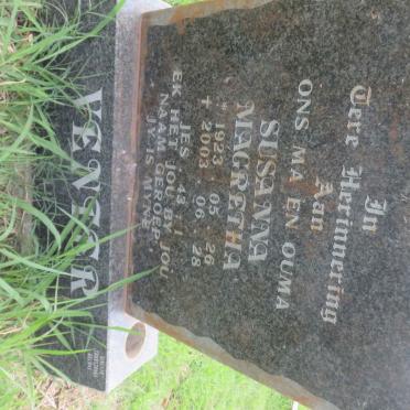 VENTER Susanna Magretha 1923-2003