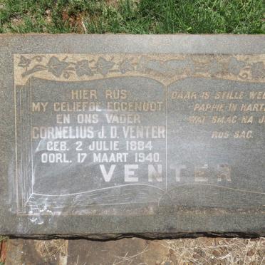 VENTER Cornelius J.D. 1884-1940
