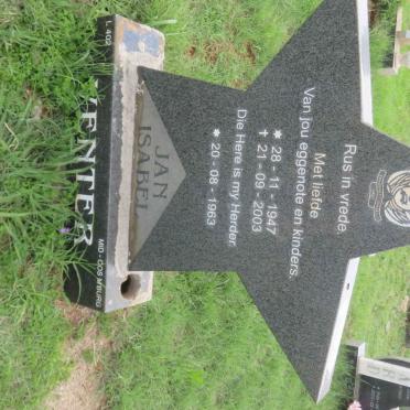 VENTER Jan 1947-2003 &amp; Isabel 1963-