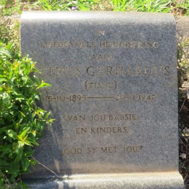 VISSER Petrus Gerhardus 1895-1947 & Friede Hildegard TONSING 1901-1974 