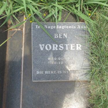 VORSTER Ben 1938-2005