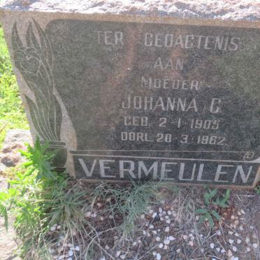VERMEULEN Johanna C. 1905-1962