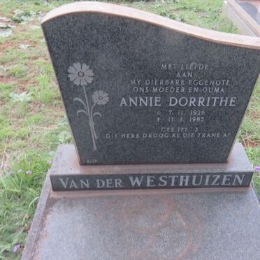 WESTHUIZEN Annie Dorrithe, van der 1926-1985