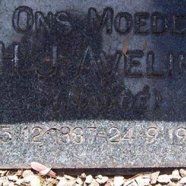 AVELING H.J. nee NAUDE  1887-1979
