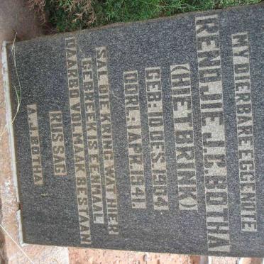 BOTHA Rendjie J.C. nee HIETBRINK 1904-1941