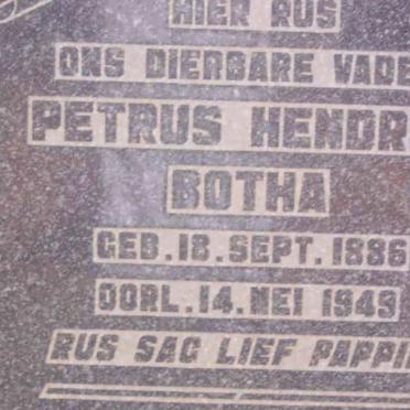 BOTHA Petrus Hendrik 1886-1949