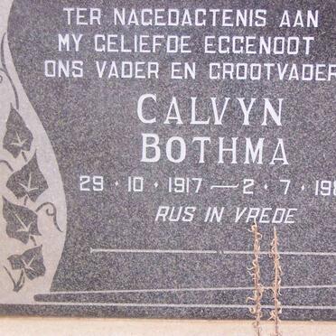 BOTHMA Calvyn 1917-1988