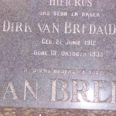 BREDA Dirk, van 1912-1935