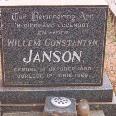 JANSON Willem Constantyn 1890-1966