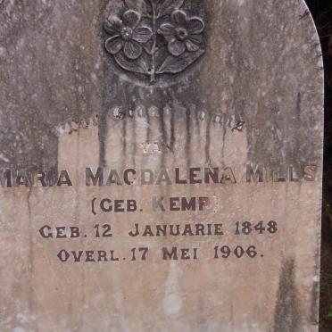 MILLS Maria Magdalena nee KEMP 1848-1906