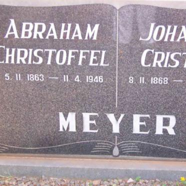 MEYER Abraham Christoffel 1863-1946 &amp; Johanna Cristina 1868-1955