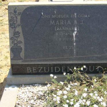 BEZUIDENHOUT  Maria A.J. nee BARNARD  1903-1981