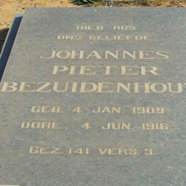 BEZUIDENHOUT Johannes Pieter 1909-1916 