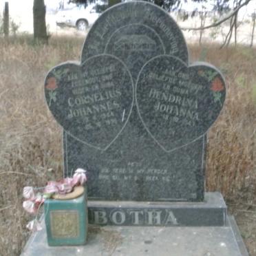 BOTHA Cornelius Johannes 1944-1996 &amp; Hendrina Johanna 1947-