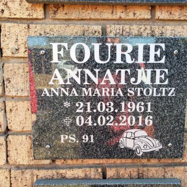 FOURIE Anna Maria STOLTZ 1961-2016