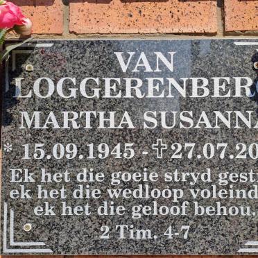 LOGGERENBERG Martha Susanna, van 1945-2021