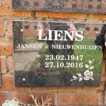 NIEUWENHUIZEN Liens, Jansen v. 1947-2016