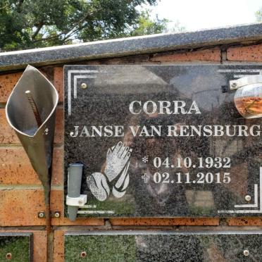 RENSBURG Corra, Janse van 1932-2015