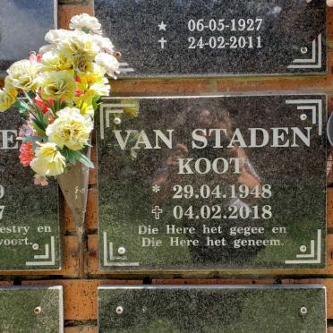 STADEN Koot, van 1948-2018