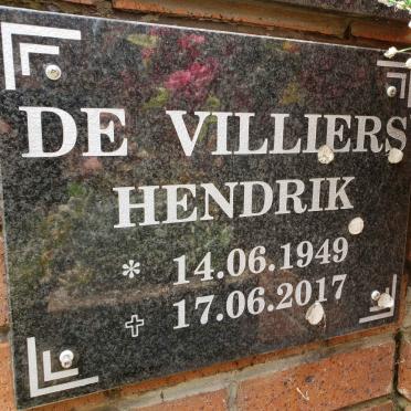 VILLIERS Hendrik, de 1949-2017