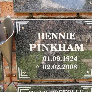 PINKHAM Hennie 1924-2008