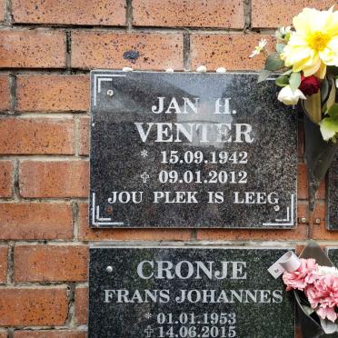 VENTER Jan H. 1942-2012