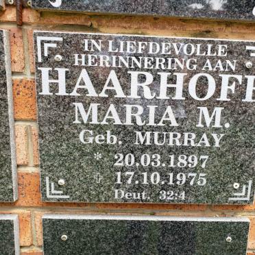 HAARHOFF Maria M. nee MURRAY 1897-1975