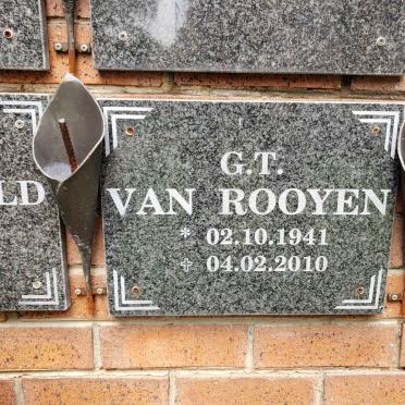 ROOYEN G.T., van 1941-2010