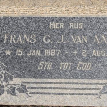 AARDT Frans C.J., van 1887-1964