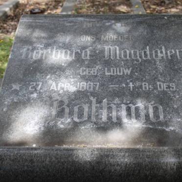 BOTHMA Barbara Magdalena geb LOUW 1887-1964