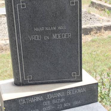 BEEKMAN Catharina Johanna geb BAZUIN 1905-1964