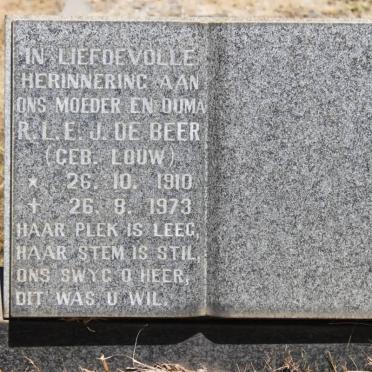 BEER R.L.E.J., nee LOUW 1910-1973