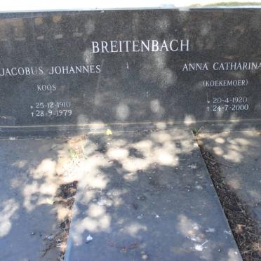 BREITENBACH Jacobus Johannes 1910-1979 &amp; Anna Catharina KOEKEMOER 1920-2000