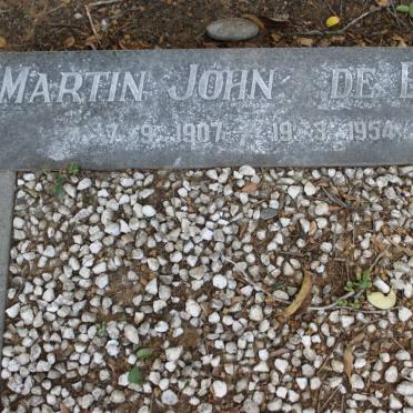 BEER Martin John, de 1907-1954