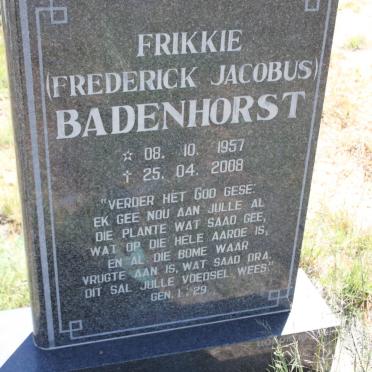 BADENHORST Frederick Jacobus 1957-2007