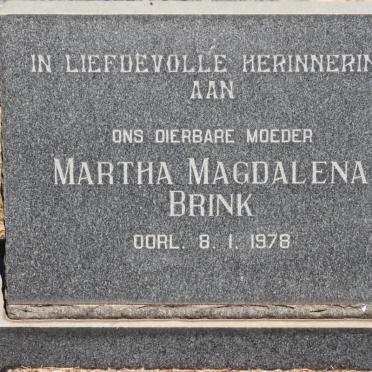 BRINK Martha Magdalena -1978