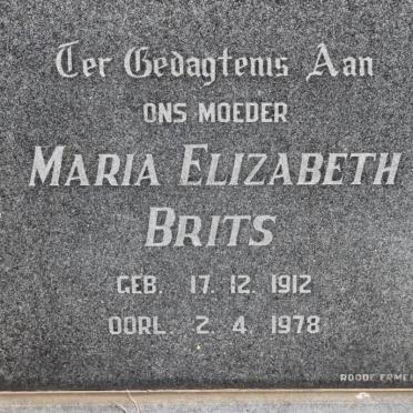 BRITS Maria Elizabeth 1912-1978
