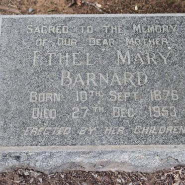 BARNARD Ethel Mary 1876-1953