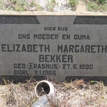BEKKER Elizabeth Margaretha geb ERASMUS 1890-1966