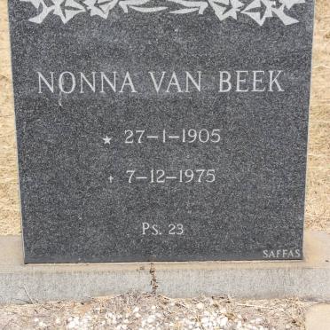 BEEK Nonna, van 1905-1975