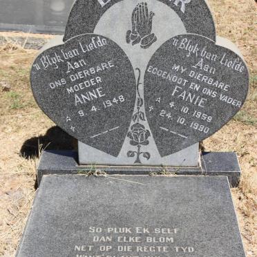 BESTER Fanie 1959-1980 &amp; Anne 1948-