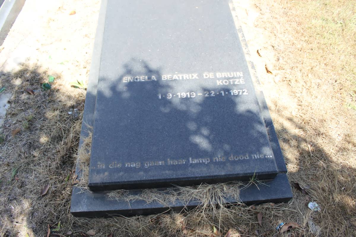 BRUIN Engela Beatrix, de nee KOTZE 1919-1972