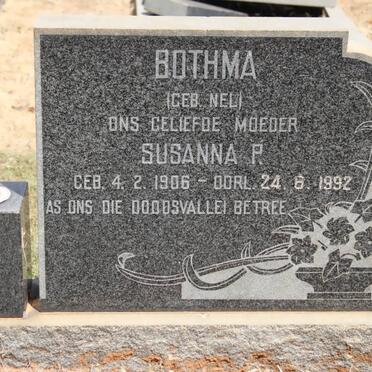 BOTHMA Susanna P. nee NEL 1906-1992