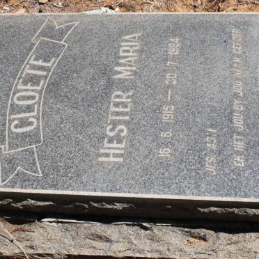 CLOETE Hester Maria 1915-1984
