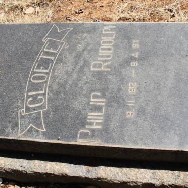 CLOETE Philip Rudolph 1912-1971