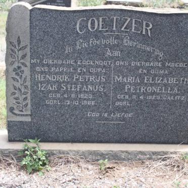 COETZER Hendrik Petrus Izak Stefanus 1923-1966 &amp; Maria Elizabeth Petronella CALITZ 1929-
