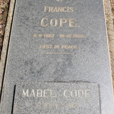 COPE Francis 1907-1966 &amp; Mabel 1912-1992